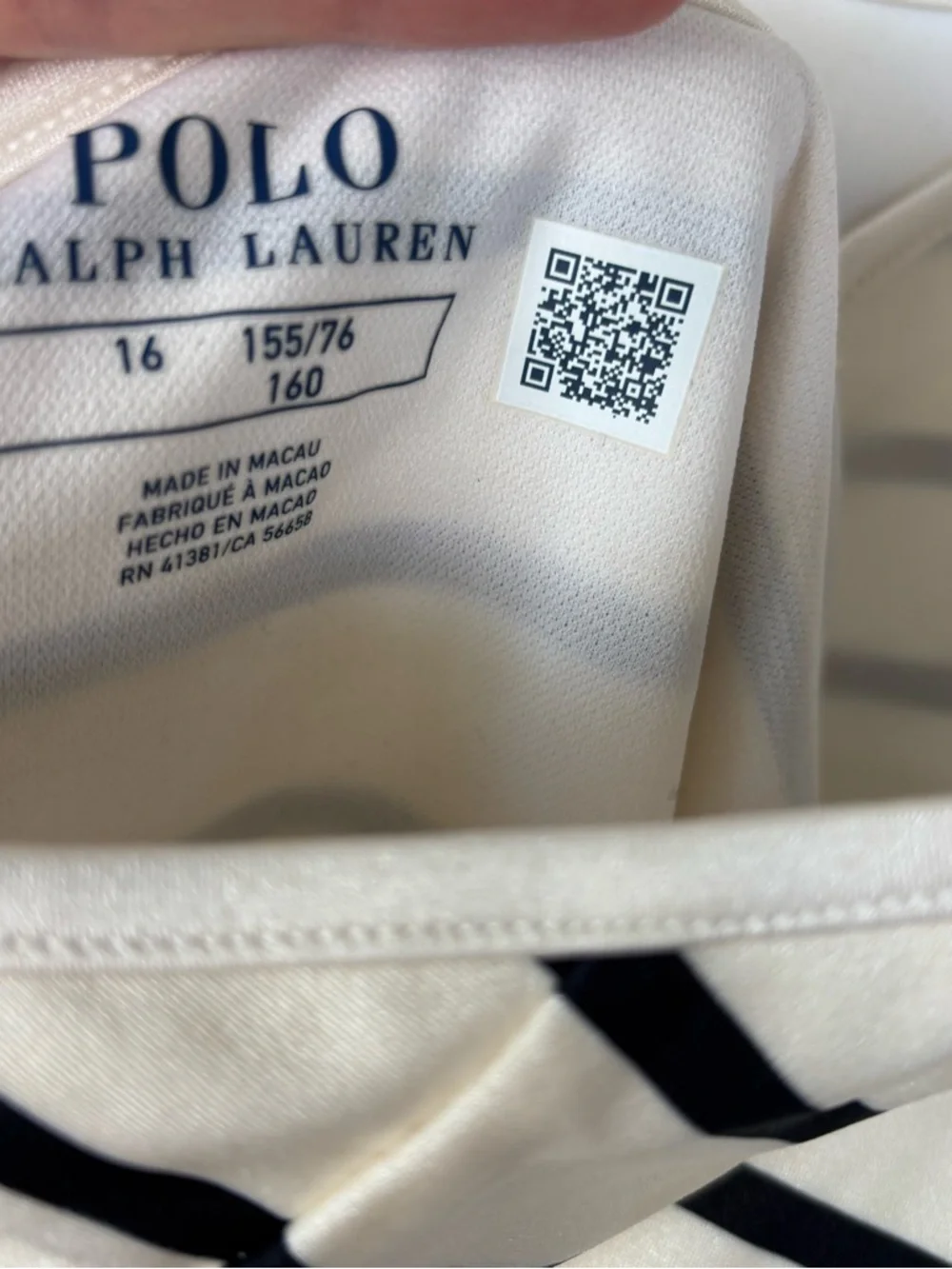 Polo Ralph Lauren Striped One Piece‎ Swimsuit Size 16